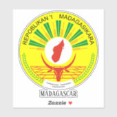 Madagaskar National Seal Patriotic Sticker (Vel)