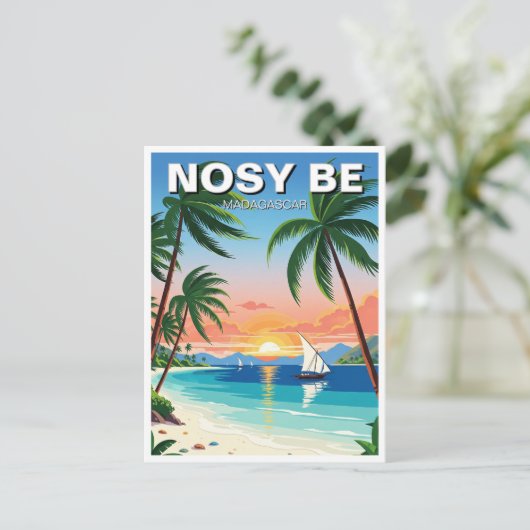 Madagaskar Nosy Be Travel Briefkaart (Staand voorkant)