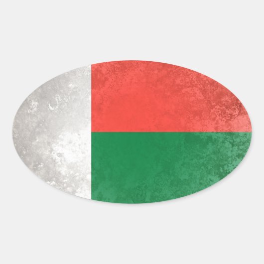 Madagaskar Ovale Sticker (Voorkant)