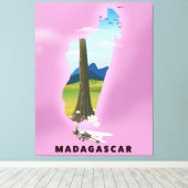 Madagaskar-reisposter geïllustreerd canvas afdruk (Insitu (Houten vloer))