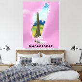 Madagaskar-reisposter geïllustreerd canvas afdruk (Insitu (Slaapkamer))