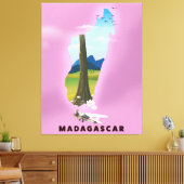 Madagaskar-reisposter geïllustreerd canvas afdruk (Insitu (Woonkamer))