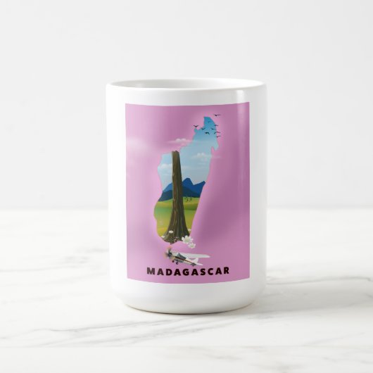 Madagaskar-reisposter geïllustreerd magische mok (Midden)