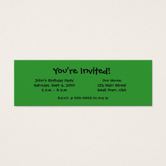 Madagaskar reuzendag gekko mini-uitnodiging Kaarte Mini Visitekaartjes (Voorkant)