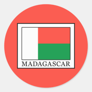 Madagaskar Ronde Sticker