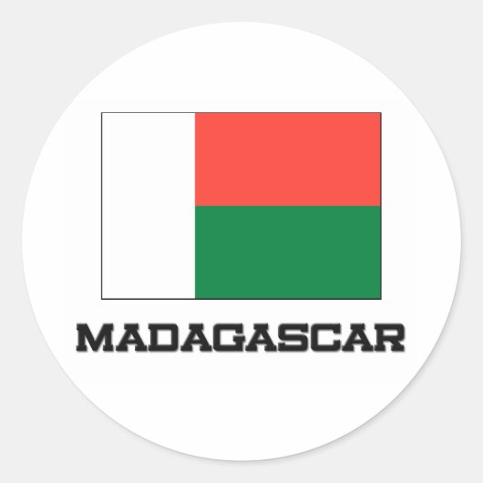 Madagaskar Ronde Sticker (Voorkant)