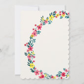 Madagaskar Roze Periwinkle Flowers Baby shower Kaart (Achterkant)