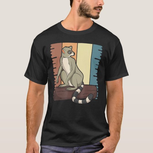 Madagaskar Sifakas Zoo Animal Monkey Retro Lemur T-shirt (Voorkant)