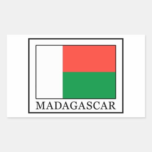 Madagaskar-sticker Rechthoekige Sticker (Voorkant)