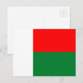 Madagaskar: symbool voor lange vlaggenstaat briefkaart (Voorkant / Achterkant)