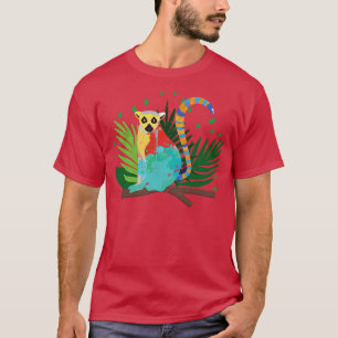 Madagaskar tropische lemur t-shirt