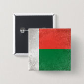 Madagaskar Vierkante Button 5,1 Cm (Voorkant /achterkant)