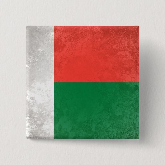 Madagaskar Vierkante Button 5,1 Cm (Voorkant)