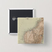 Madagaskar Vierkante Button 5,1 Cm (Voorkant /achterkant)