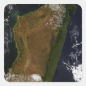 Madagaskar Vierkante Sticker (Voorkant)
