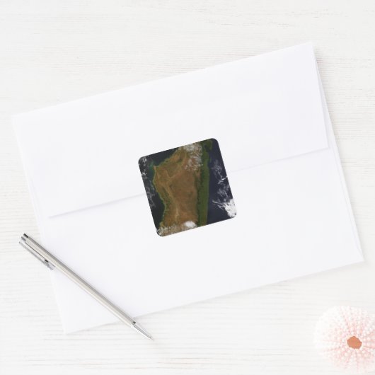 Madagaskar Vierkante Sticker (Envelop)