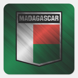 Madagaskar Vierkante Sticker