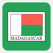 Madagaskar Vierkante Sticker (Voorkant)