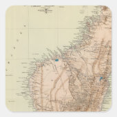 Madagaskar Vierkante Sticker (Voorkant)