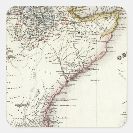 Madagaskar Vierkante Sticker (Voorkant)