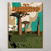 Madagaskar Vintage Travel Poster (Voorkant)