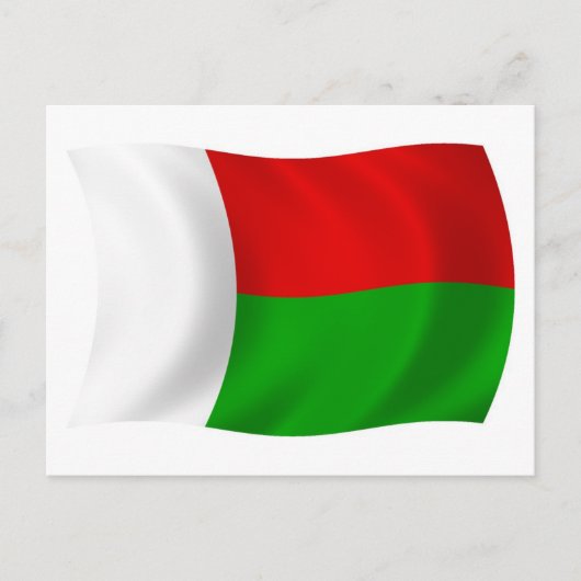 Madagaskar Vlag Ansichtkaart Briefkaart (Voorkant)