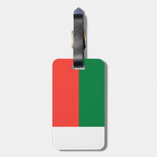 Madagaskar-vlag Bagagelabel (Achterkant verticaal)
