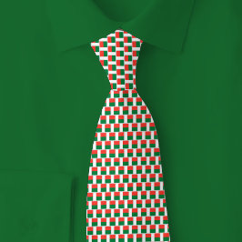 Madagaskar Vlag Baksteenpatroon Stropdas
