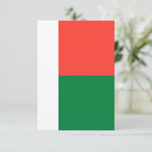 Madagaskar-vlag Bedankkaart (Staand voorkant)