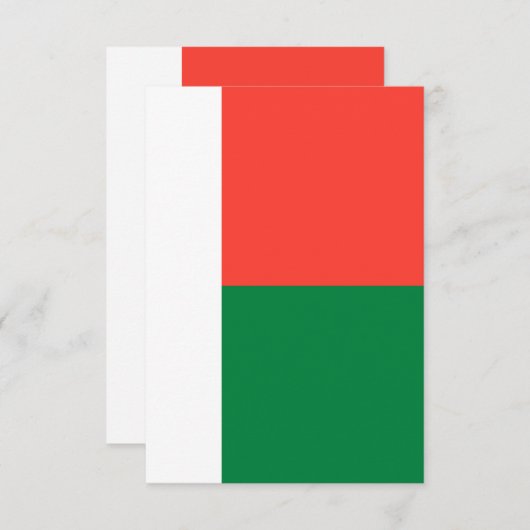 Madagaskar-vlag Bedankkaart (Voorkant / Achterkant)
