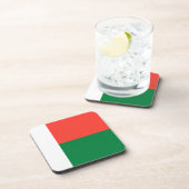 Madagaskar-vlag Bier Onderzetter (Rechterzijde)