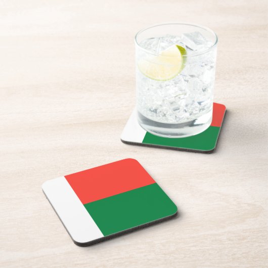 Madagaskar-vlag Bier Onderzetter (Rechterzijde)