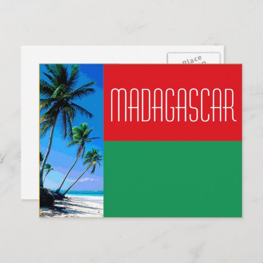 Madagaskar-vlag Briefkaart (Voorkant / Achterkant)