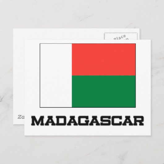 Madagaskar-vlag Briefkaart (Voorkant / Achterkant)