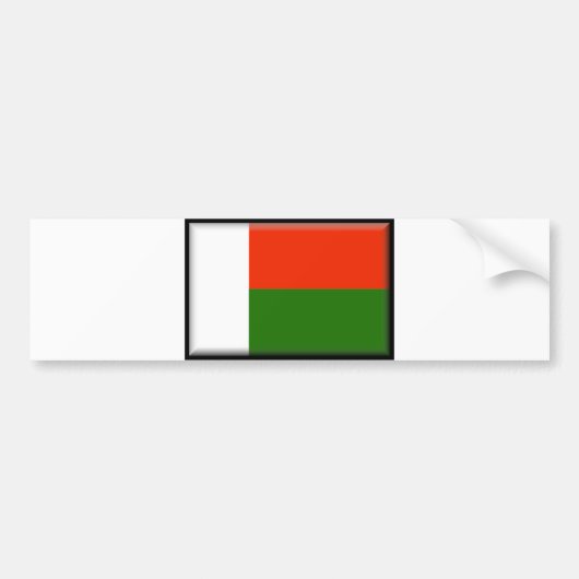 Madagaskar-vlag Bumpersticker (Voorkant)