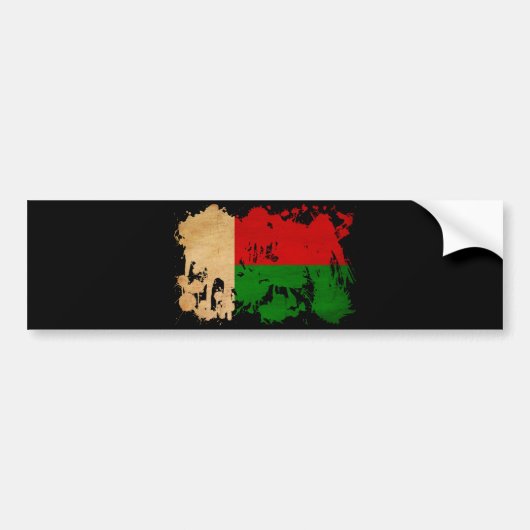 Madagaskar-vlag Bumpersticker (Voorkant)