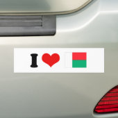 Madagaskar-vlag Bumpersticker (Op auto)