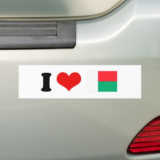 Madagaskar-vlag Bumpersticker (Op auto)