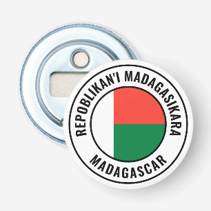 Madagaskar-vlag: een geweldige patriottische botte button flesopener