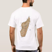 Madagaskar-vlag en -kaart T-Shirt (Achterkant)