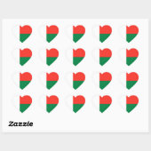 Madagaskar Vlag Hart Sticker (Vel)