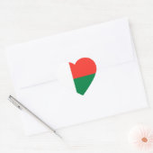 Madagaskar Vlag Hart Sticker (Envelop)