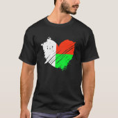Madagaskar-vlag ik hou van Madagaskar in mijn dna  T-shirt (Voorkant)