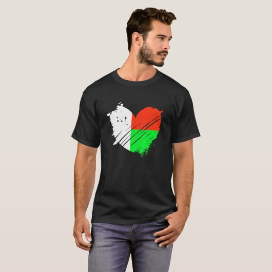 Madagaskar-vlag ik hou van Madagaskar in mijn dna  T-shirt (Voorkant volledig)