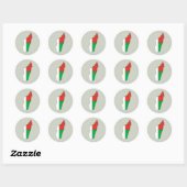 Madagaskar Vlag Kaart op ware grootte Ronde Sticker (Vel)