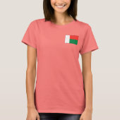 Madagaskar-vlag + kaart T-shirt (Voorkant)