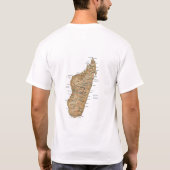 Madagaskar-vlag + Kaart + Tekst T-shirt (Achterkant)