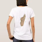 Madagaskar Vlag + Kaart + Tekst T-shirt (Achterkant)