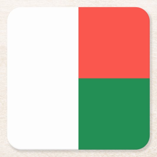 Madagaskar Vlag Kartonnen Onderzetters (Voorkant)