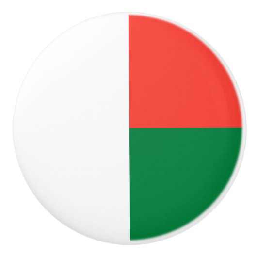 Madagaskar Vlag Keramische Knop (Voorkant)